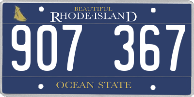 RI license plate 907367