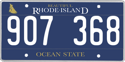 RI license plate 907368
