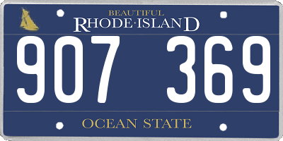 RI license plate 907369