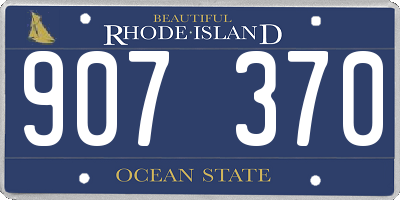 RI license plate 907370