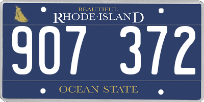 RI license plate 907372