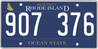 RI license plate 907376