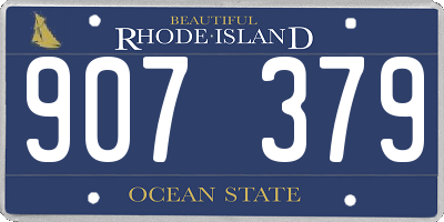 RI license plate 907379