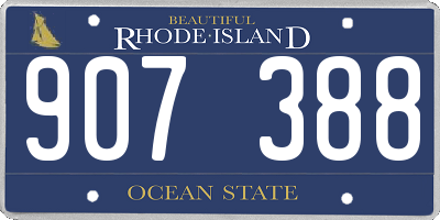 RI license plate 907388