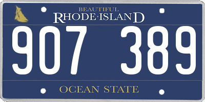 RI license plate 907389