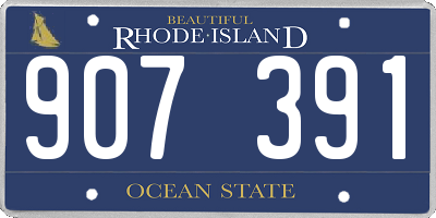 RI license plate 907391
