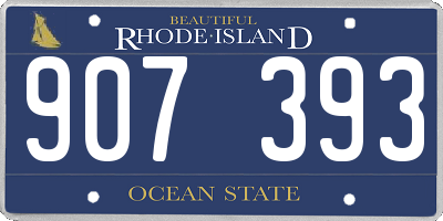 RI license plate 907393
