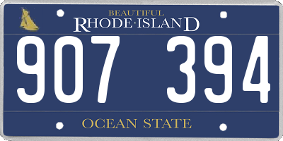 RI license plate 907394
