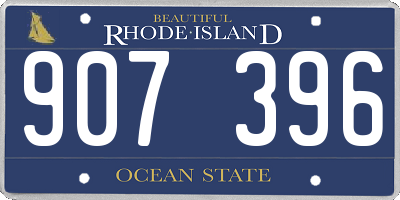 RI license plate 907396
