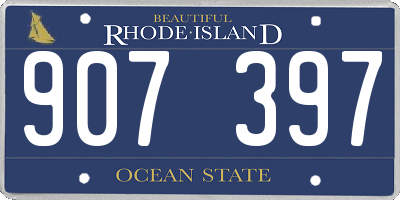 RI license plate 907397