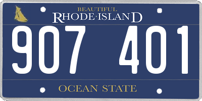 RI license plate 907401
