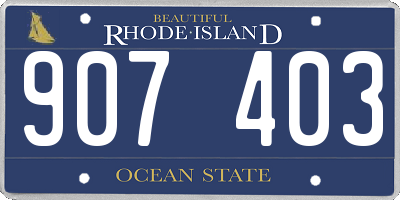 RI license plate 907403