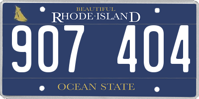 RI license plate 907404