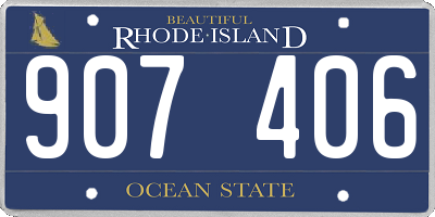 RI license plate 907406
