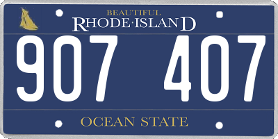 RI license plate 907407