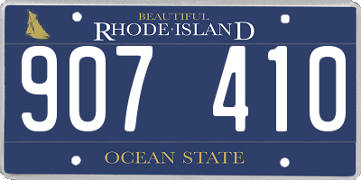 RI license plate 907410