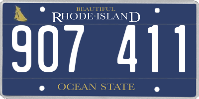 RI license plate 907411