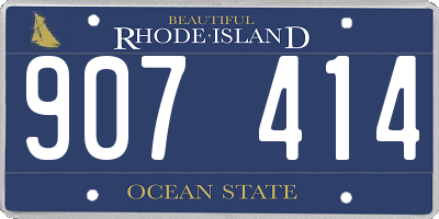 RI license plate 907414
