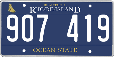 RI license plate 907419
