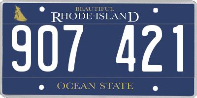 RI license plate 907421