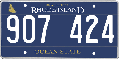 RI license plate 907424