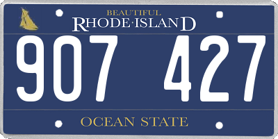RI license plate 907427