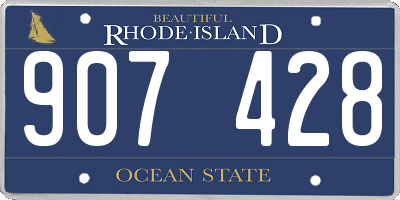 RI license plate 907428