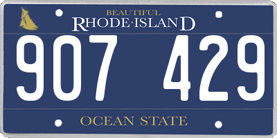 RI license plate 907429