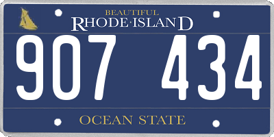 RI license plate 907434