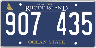 RI license plate 907435