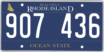 RI license plate 907436