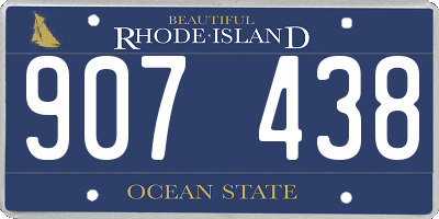RI license plate 907438