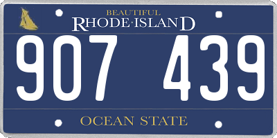 RI license plate 907439