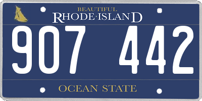 RI license plate 907442