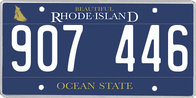 RI license plate 907446