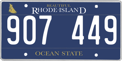 RI license plate 907449