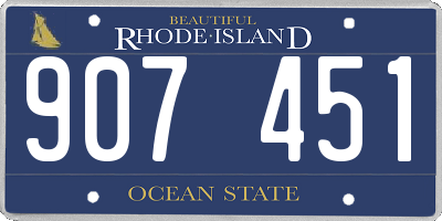 RI license plate 907451