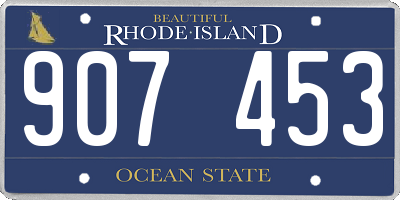 RI license plate 907453