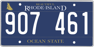 RI license plate 907461