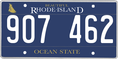 RI license plate 907462