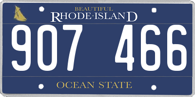 RI license plate 907466
