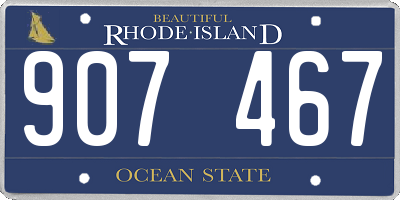 RI license plate 907467