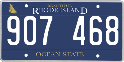 RI license plate 907468