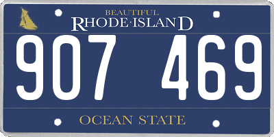 RI license plate 907469