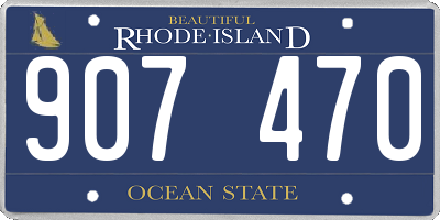RI license plate 907470