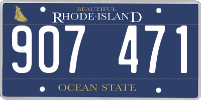 RI license plate 907471