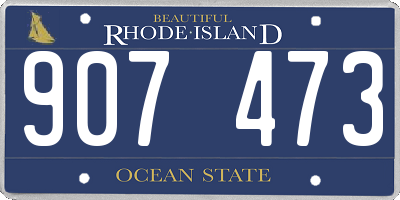 RI license plate 907473