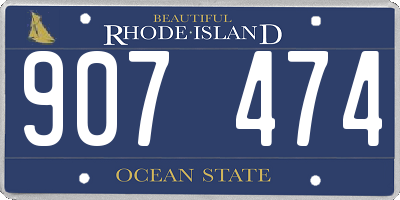 RI license plate 907474