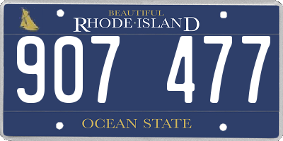 RI license plate 907477