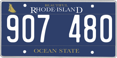 RI license plate 907480